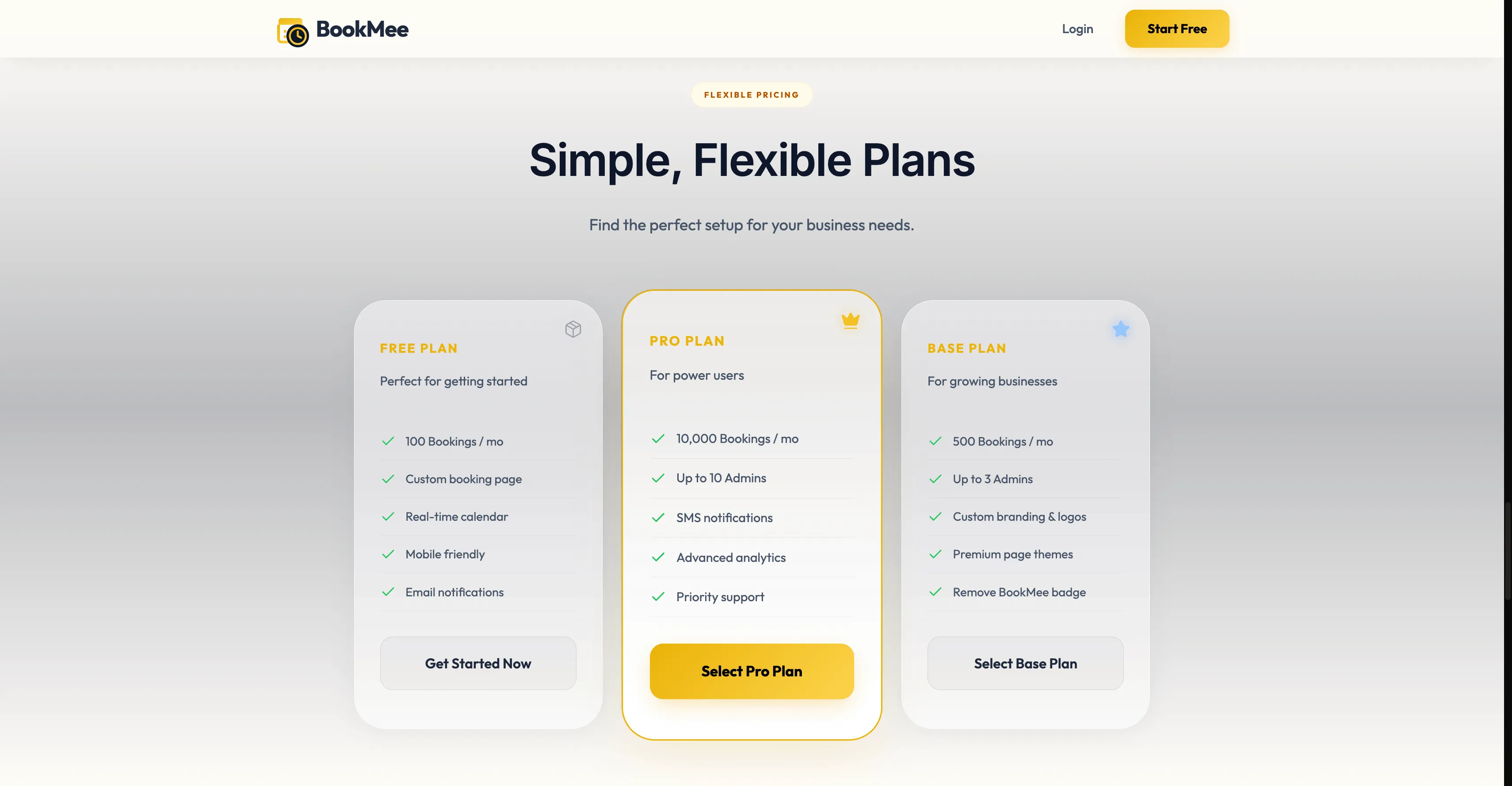 BookMee Scheduling Interface