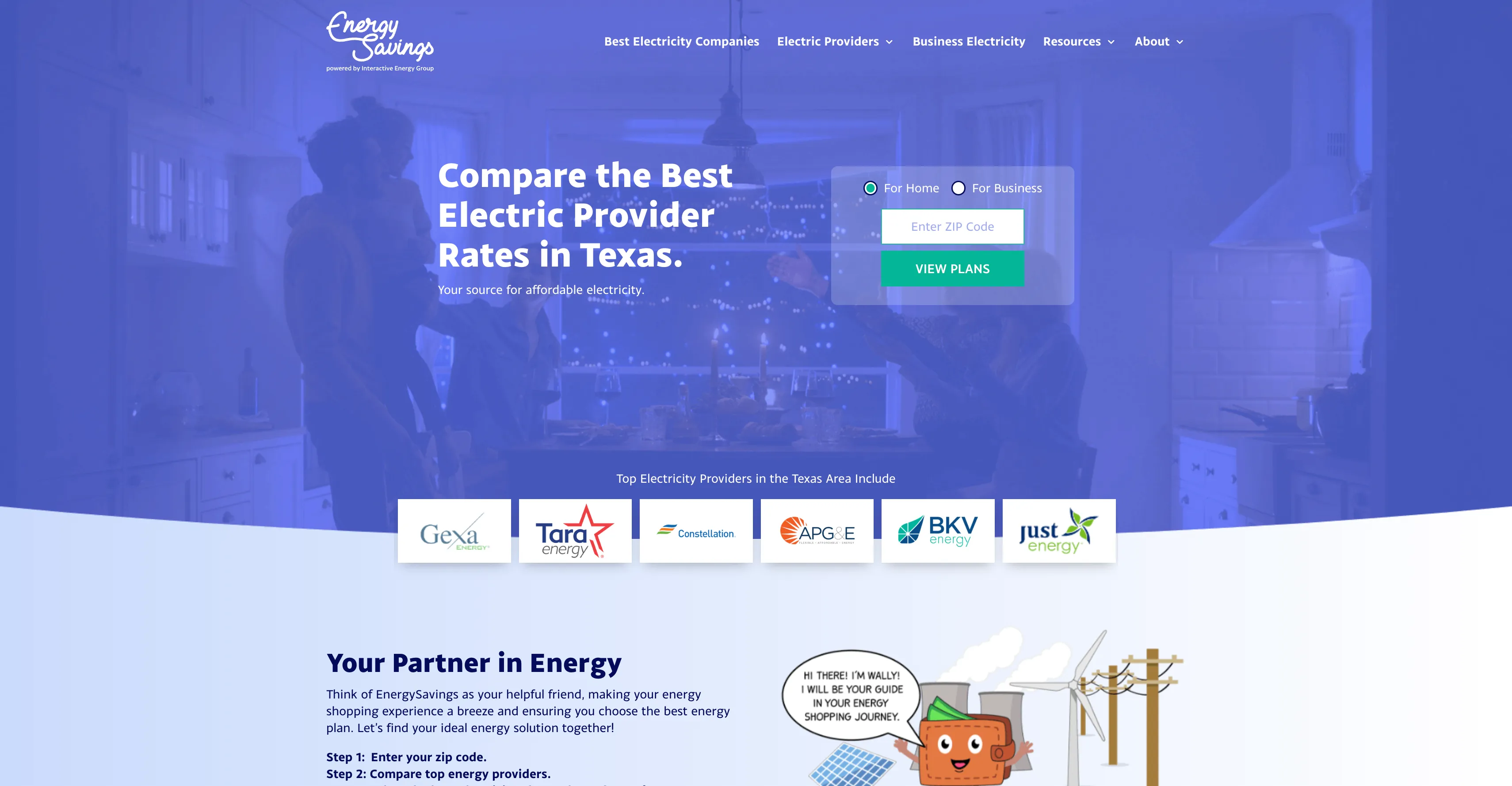 Energy Savings Marketplace Hero Section