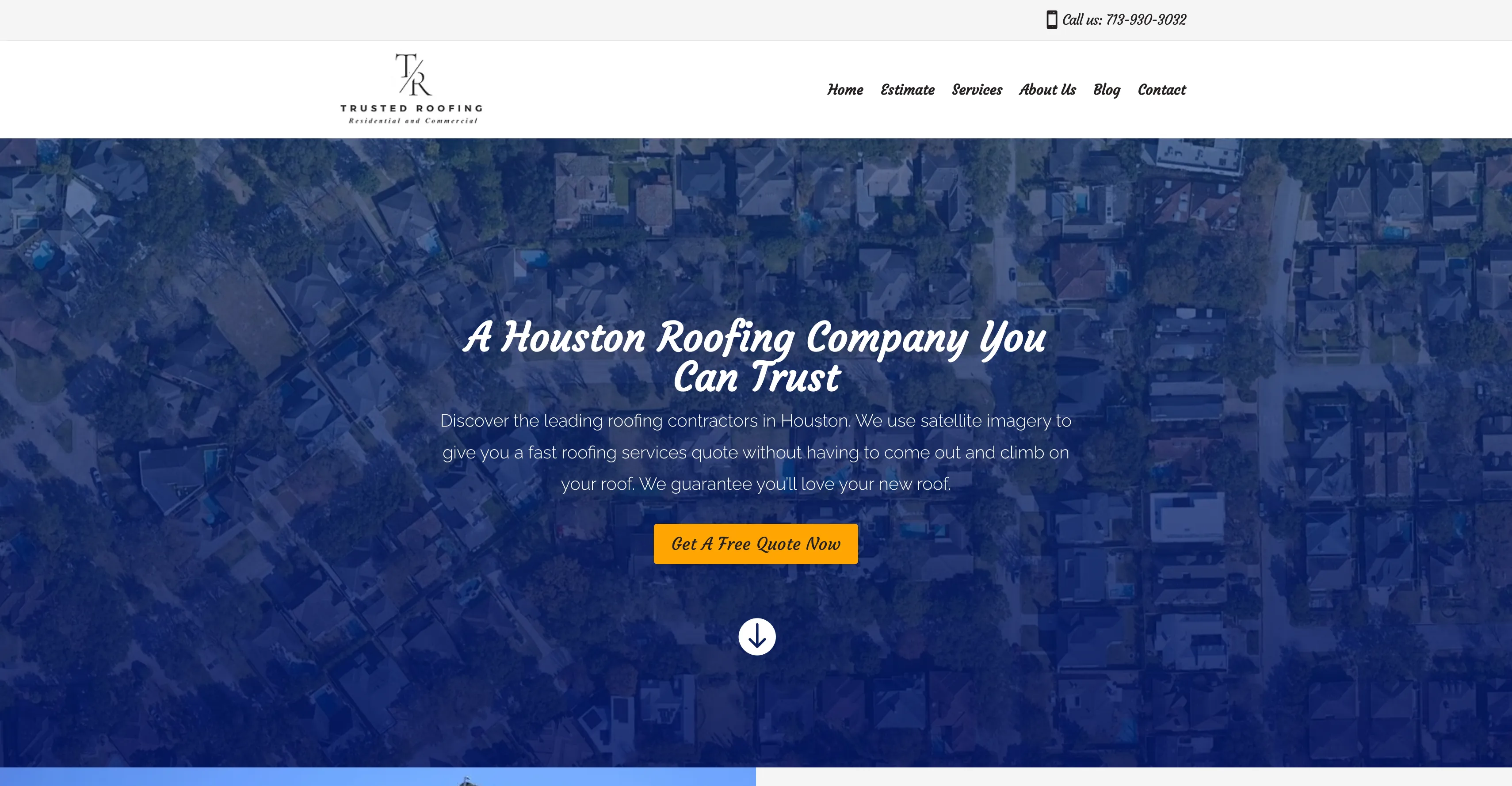 Trusted Roofing Hero Section