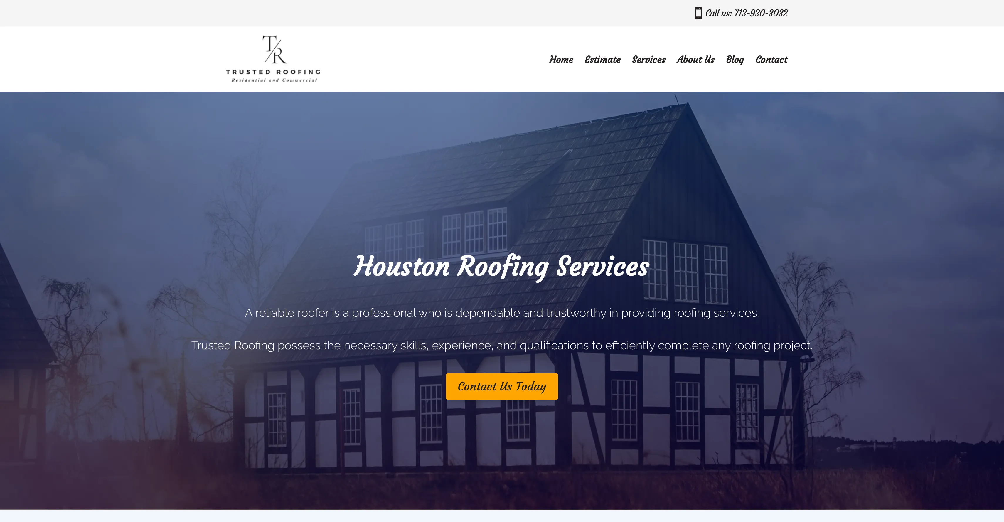 Roofing Quote Request Interface