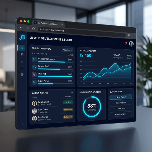 Houston web developer portfolio showcasing clean, high-performance web engineering
